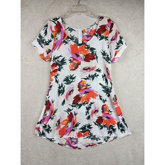 XIX Palms Hawaii Women's Short Sleeve Floral Dress Size 3 - Picture 1 of 4